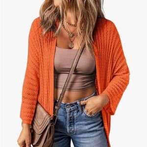 Vibrant Orange Cardigan